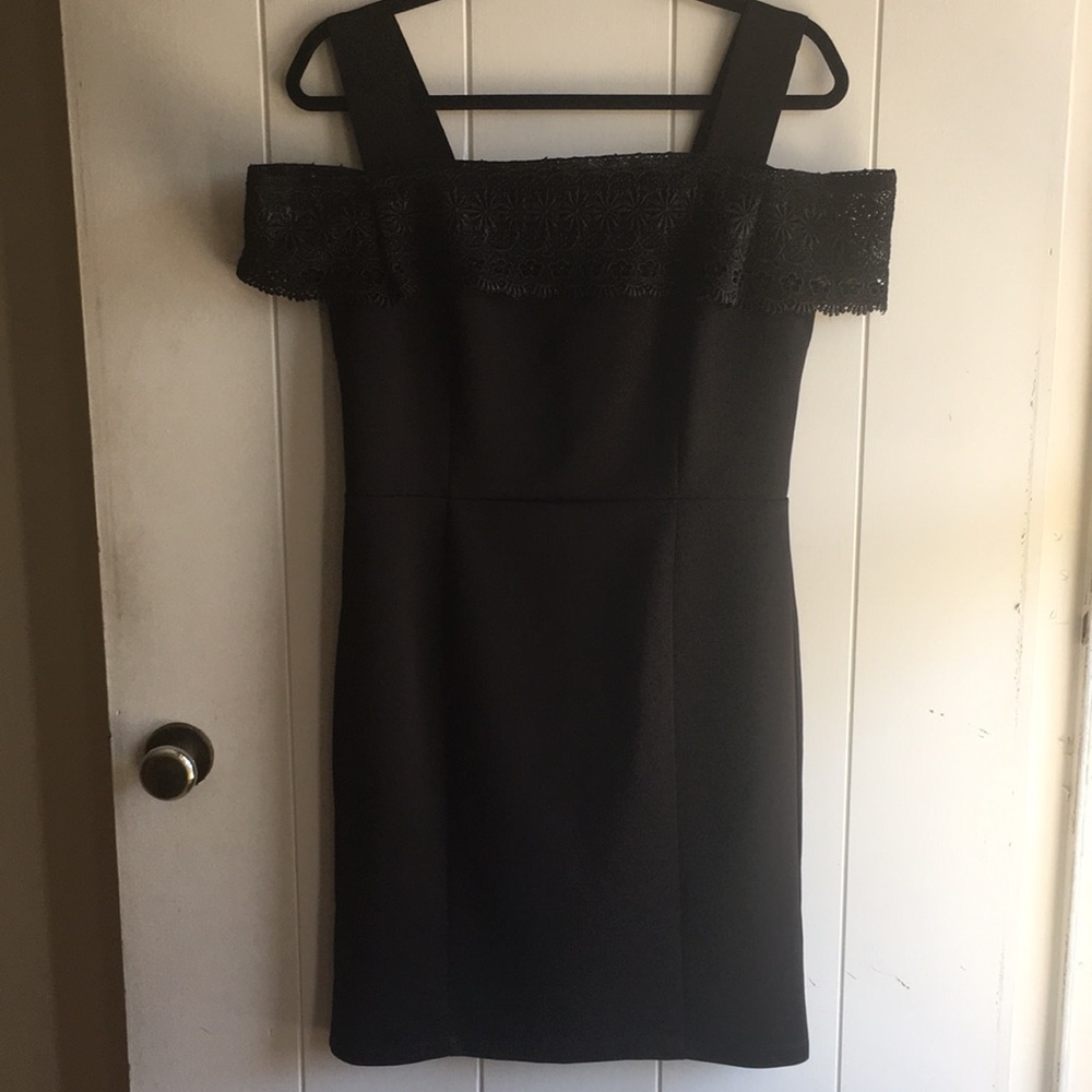 NWT Black dress with lace detail